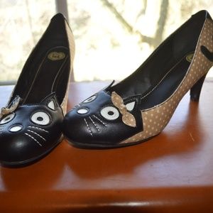 T.U.K. Tan Cat Heels